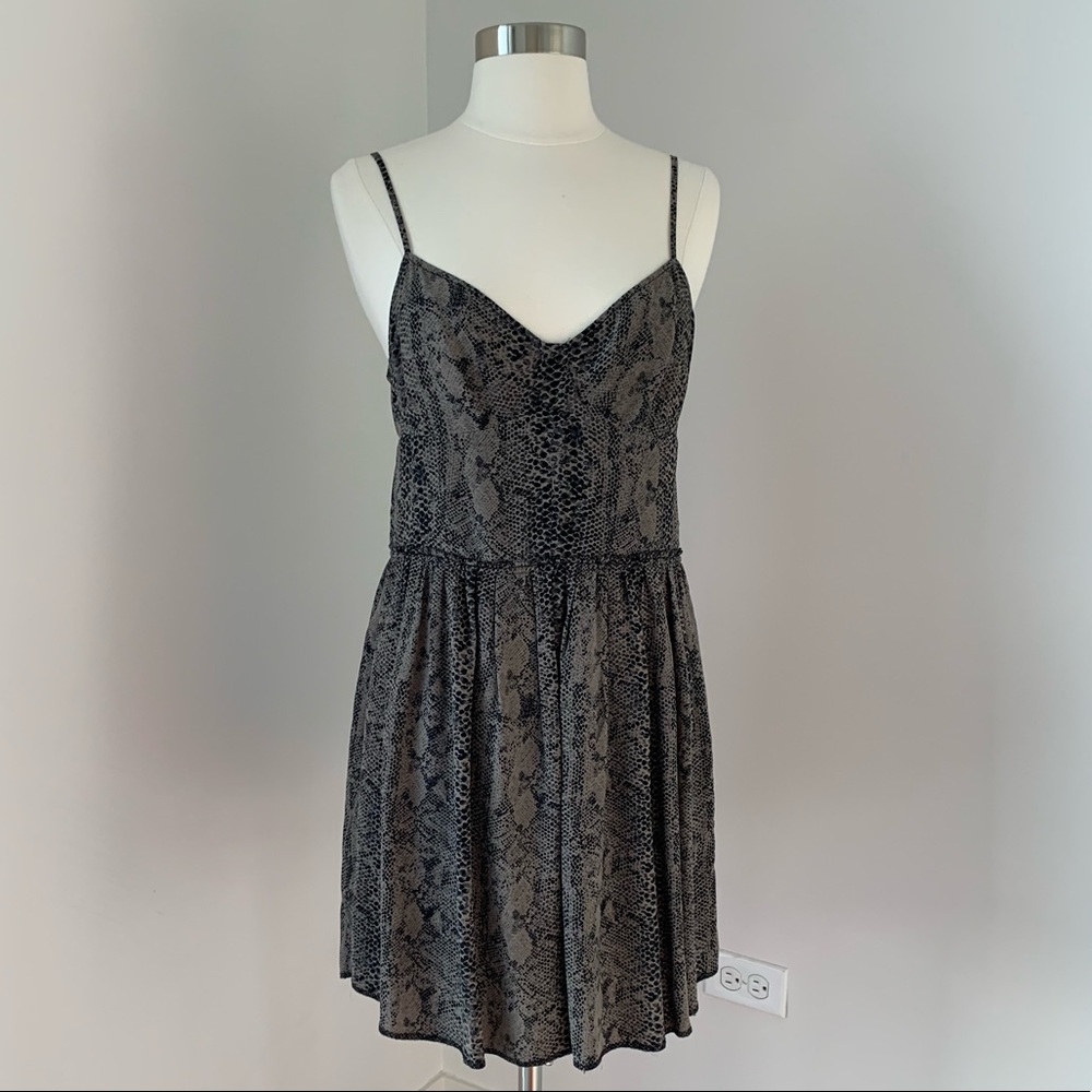 Aritzia Wilfred Python Snake Print Silk Dress - image 1